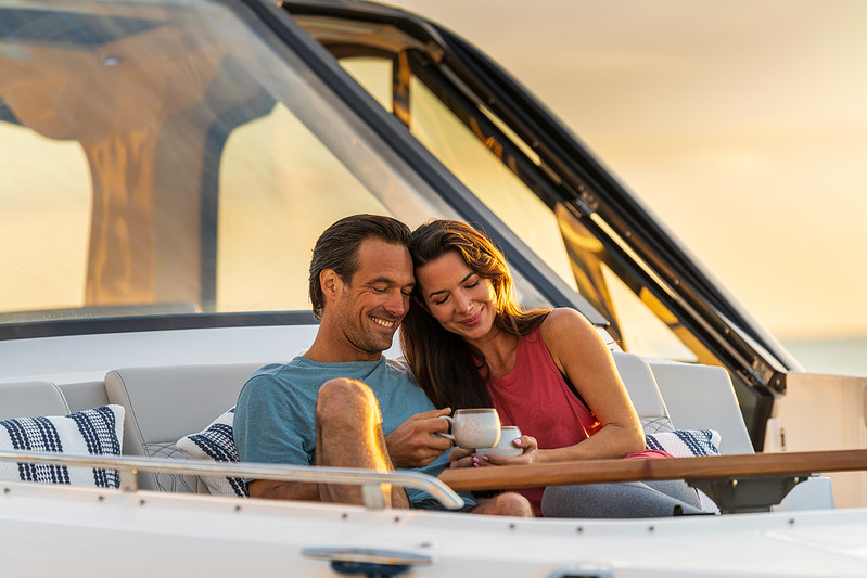 Family on a boat