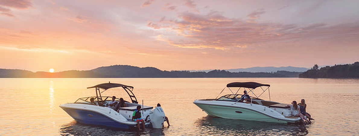 Boats on Lake Michigan