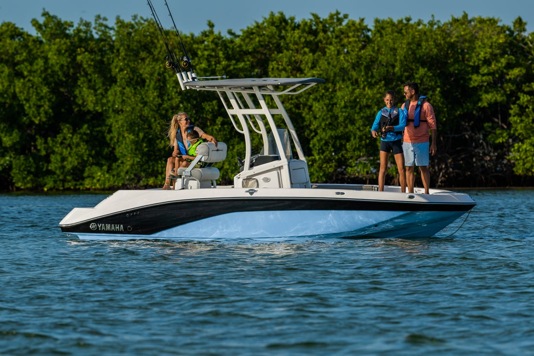 Family on a boat