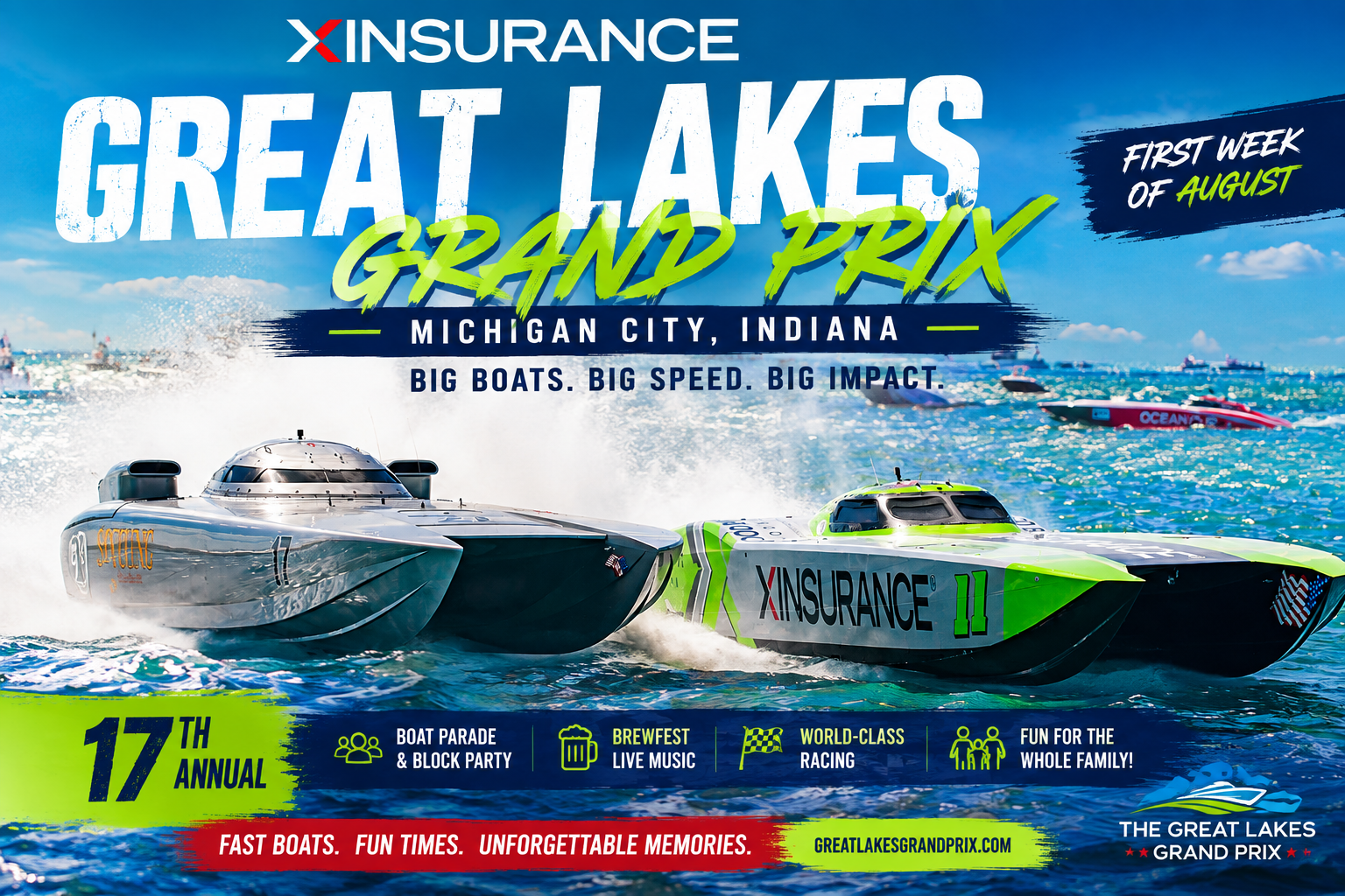 XINSURANCE Great Lakes Grand Prix: How Michigan City Became One of Offshore Powerboat Racing’s Premier Destinations